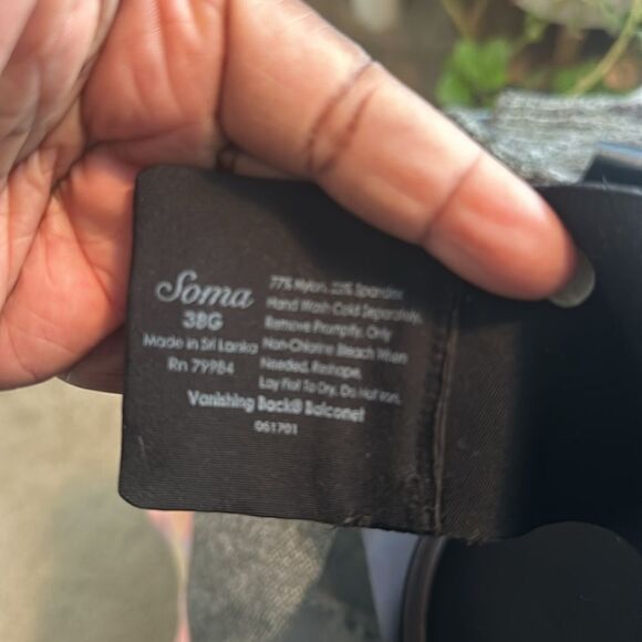 Soma Black Underwire Supportive Bra 38G - Picture 5 of 6